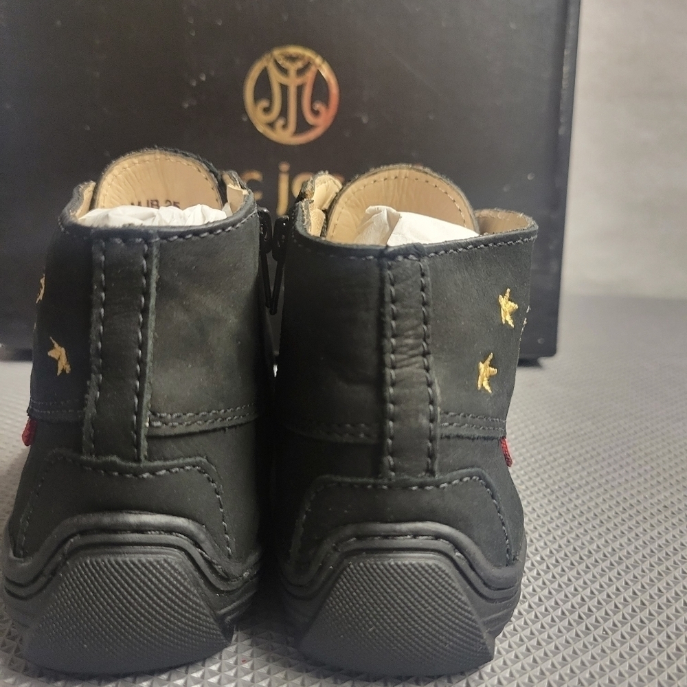 New Marc Joseph Houston Size 3 Bootie Black Nubuck Leather Lace Up Boots - Picture 3 of 4